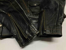 BUCO ブコ レザージャケット J-24L HORSEHIDE LEATHER JACKET サイズ40 ブラック系 メンズ通年_画像6