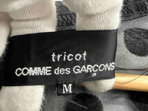 TRICOT COMME des GARCONS／半袖ブラウス／ブラック／ドット柄／カットソー／シースルー／Mサイズ／レディース_画像3