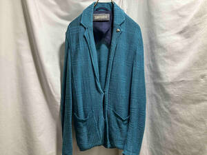 SUNHOUSE linen knit jacket bule サンハウス リネンニットジャケット ブルー サイズ46 店舗受取可