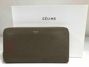 CELINE セリーヌ ラウンドファスナー F-GA-1147 長財布 グレー 箱付き 店舗受取可