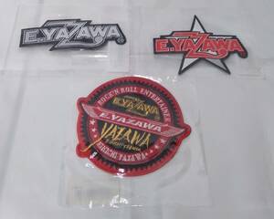 3点セット 未開封品 矢沢永吉 YAZAWA 刺繍ワッペン スリーロゴ ロゴ星 ロゴ レッド レッド&シルバー ブラック&シルバー