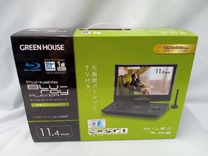 ジャンク GREEN HOUSE GH-PBD11AT-BK ポータブルブルーレイディスクプレーヤー ※ディスク読み込み不可