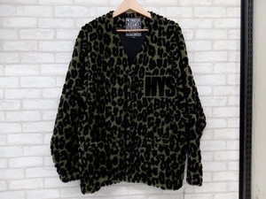 HYSTERIC GLAMOUR 02223CD02ヒステリックグラマー LEOPARD柄ジャガードカーディガン メンズ グリーン ブラック カーディガン Vネック