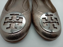 TORY BURCH フラットシューズ サイズ8.5M(約25.5cm) シルバー金具 メタルルナ バレエシューズ_画像5