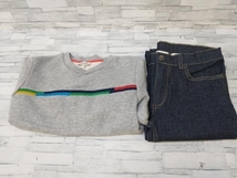 通年 Paul Smith Junior ポールスミス ジュニア 子供服 上下セット スウェット デニム 2点セット 8A (120〜130cm)_画像1