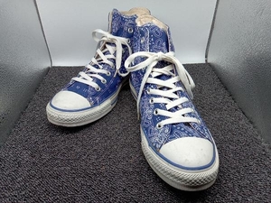 CONVERSE コンバース ハイカットスニーカー キャンバス サイズ27.5cm ブルーパープル 青紫系 ペイズリー柄