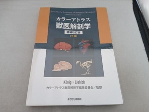 ヤケ・反り有 カラーアトラス獣医解剖学 増補改訂版(下巻) ホルスト・エーリッヒクーニッヒ
