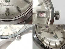 【ジャンク】 稼働品 RADO GREEN Horse ラドー グリーンホース 11657 343942／345602 デイト 41石 手巻き 腕時計_画像7