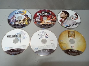 ジャンク 【6枚セット・ソフトのみ】PS3ソフト 龍が如く3 ファイナルファンタジー 無双OROCHI2 真・三國無双 戦国BASARA3 等