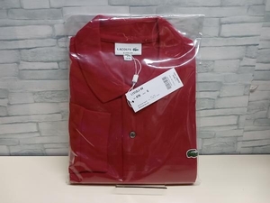 美品 LACOSTE ラコステ L1312LJ-99 長袖ポロシャツ レッド系 オリジナルフィット 新品タグ付き