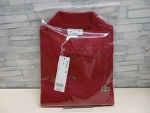 美品 LACOSTE ラコステ L1212LJ-99 定番 半袖ポロシャツ ワインレッド系 L.12.12 476 新品タグ付き_画像1