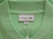 美品 LACOSTE ラコステ L1312LJ-99 オリジナルフィット 半袖 ポロシャツ ライトグリーン 0VZ 新品タグ付き_画像3