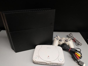 ジャンク 動作未確認 SONY PS4 CUH-1200A 本体 / PSone 本体、コントローラー、接続ケーブル / 通電確認済み