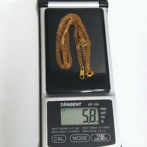K18 ゴールド 全長約42cm 総重量約5.8g チェーン ネックレスの画像8