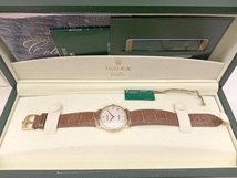 セール中1月22日まで！【ROLEX】チェリーニ 5118 A番 腕時計 手巻き K18 金ゴールドメンズ　中古_画像9