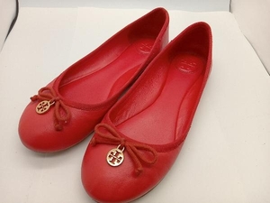 TORY BURCH フラットシューズ レッド サイズ7.5M レザー