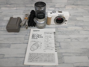 ジャンク OLYMPUS OLYMPUS PEN Lite Ｅ-PL1s ダブルズームキット デジタル一眼 SD、SDHC1230万 TU04