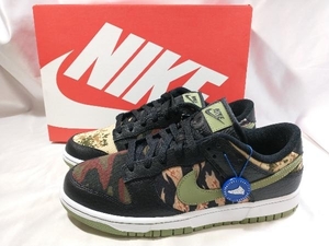 【鑑定済み】【タグ付き】NIKE/ Dunk Low SE /BLACK MULTI CAMO /スニーカー/DH0957-001/ナイキ/ダンクロー/ブラック ミリタリー カモ/28cm