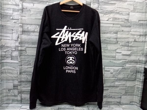 STUSSY/ステューシー/長袖Tシャツ/ツアーTシャツ/ブラック/黒/XL