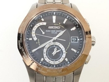 【1円】ジャンク 稼働 SEIKO BRIGHTZ セイコー ブライツ 電波ソーラー メンズ 腕時計 8B53-0AA0 チタン デイト不良 コマ外れ_画像1