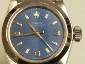 箱、 取説あり ROLEX ロレックス 67180 U番 腕時計 自動巻き ブルー文字盤