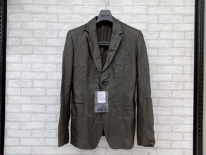 YOHJI YAMAMOTO POUR HOMME HB-J03-700 ヨウジヤマモト プールオム レザージャケット テーラードジャケット オリーブ メンズ サイズ1 羊革