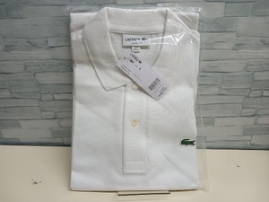美品 LACOSTE ラコステ L1312−LJ-99 ホワイト 長袖 ポロシャツ サイズ4 新品タグ付き