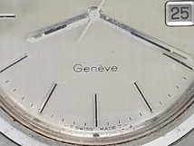 【1円】ジャンク OMEGA Geneve オメガ ジュネーブ デイト メンズ 自動巻き 腕時計 シルバー SS リューズ不良 アンティーク パーツ取り_画像6