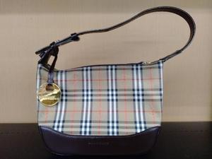 BURBERRY ショルダーバッグ バーバリー／ノバチェック柄ワンショルダー／コインチャーム付属／シャドーホース