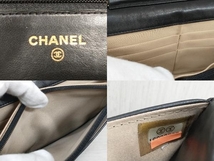 【鑑定書付き】CHANEL／カメリア 169***65／チェーンウォレット バッグ ブラック 店舗受取可_画像7