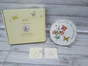 LENOX レノックス Butterfly Meadow “There's No Place Like Home” Trivet 鍋敷き 約17cm 蝶 草原 花 付属品は画像の物が全てです