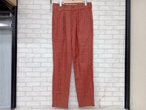 MASU マス 20SS WRINKIE LINEN TROUSERS リネンパンツ ロングパンツ レッド系 メンズ サイズ46 日本製 モード 状態考慮_画像1