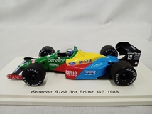 Spark model スパークモデル 1/43 Benetton B188 3rd British GP 1988 #19 Alessandro Nannini_画像2