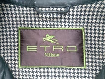 ETRO エトロ シングルライダースジャケット 黒 XL 洋服_画像3