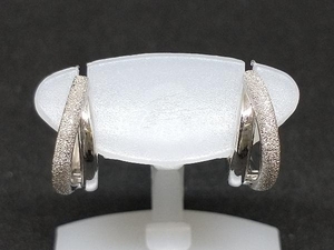 K18 18 gold WG design ring earrings white gold 3.5g store receipt possible 