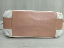 kate spade 12324 トートバッグ キャンバス×レザー ダークブラウン×アイボリー_画像4