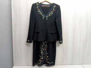 Комплект костюмов Moschino Moskino Размер куска 42 (i), 38 (DF) Черные черные цветочные дамы весны и осень
