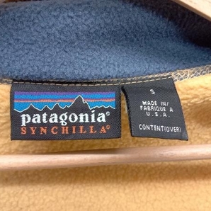 Patagonia パタゴニア フリース ベスト サイズS イエロー 黄 メンズ アウトドア 春秋の画像3