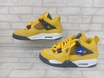 NIKE ct8527-700 AIR JORDAN 4 RETRO ナイキ エアジョーダン４ レトロ メンズ 27.5cm スニーカー イエロー ローカット 箱付き 鑑定済み_画像2