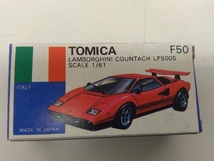 トミカ F50 ランボルギーニ カウンタック LP500S 黒 シート:赤 2FGoホイール 金ストライプライン 外国車シリーズ 青箱 日本製 トミー_画像2