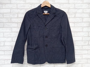 ENGINEERED GARMENTS エンジニアドガーメンツ テーラードジャケット ネイビー ストライプ メンズ サイズ1 コットン アメリカ製