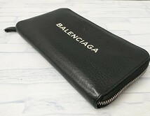 バレンシアガ BALENCIAGA 505052.1060.Z.203437 長財布 ラウンドファスナー エブリデイ レザー ブラック シルバー金具 メンズ_画像8