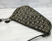 クリスチャン・ディオール Christian Dior MC0064 トロッター サドルバッグ ポーチ ブラック シルバー金具 レディース_画像8