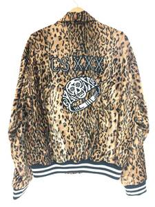 タグ付 THEE HYSTERIC XXX Sports Jacket レオパード サイズXL 06223AB01 ブルゾン ジャケット ファー生地 豹柄 ヒステリックグラマー