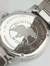 HUNTING WORLD HW-013YL 時計 ハンティングワールド 黒文字盤 クォーツ メンズ 腕時計_画像7