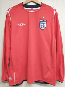 umbro サッカー イングランド代表 ユニフォーム ゲームシャツ 2004-2006 アンブロ 長袖 Tシャツ レッド メンズ M 店舗受取可