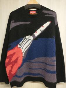 Supreme 22AW Rocket Sweater ニット セーター シュプリーム ロケット メンズ XL 長袖 クルーネック ブラック モヘヤ ウール 店舗受取可