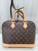 ルイヴィトン　LOUIS VUITTON／モノグラム ／アルマ　ハンドバッグ　ショルダー付　パドロック・キー付_画像4