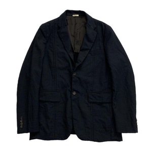 18ss COMME des GARCONS HOMME DEUX 総柄2Bテーラードジャケット Sサイズ コムデギャルソンオムドゥ ブラック