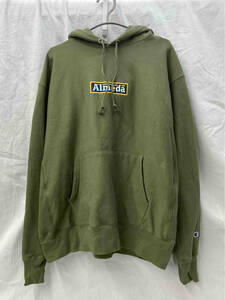 Champion REVERSE WEAVE The Almeda Club チャンピオン リバースウィーブ パーカー フーディー 緑 カーキ XL 裏起毛